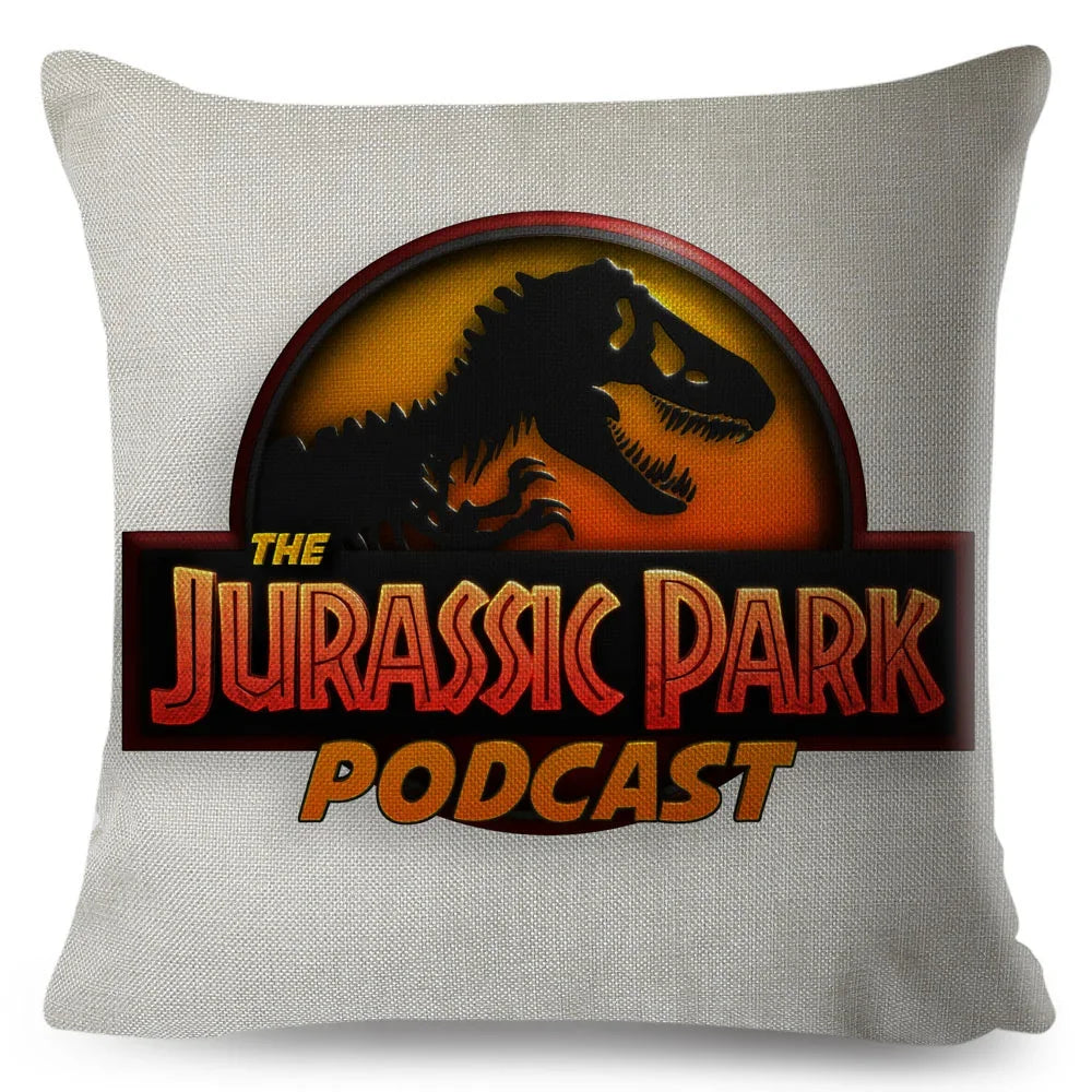 50 style Jurassic Park Logo Cushion Cover for Sofa Home Children Room Decor Dinosaur Print Pillowcase Polyester Pillow Case