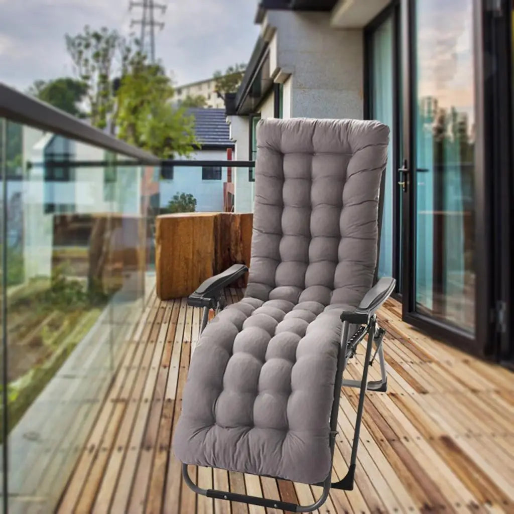 Polyester Recliner Cushion Thickened Mat Sunlounger Cushion Outdoor Indoor