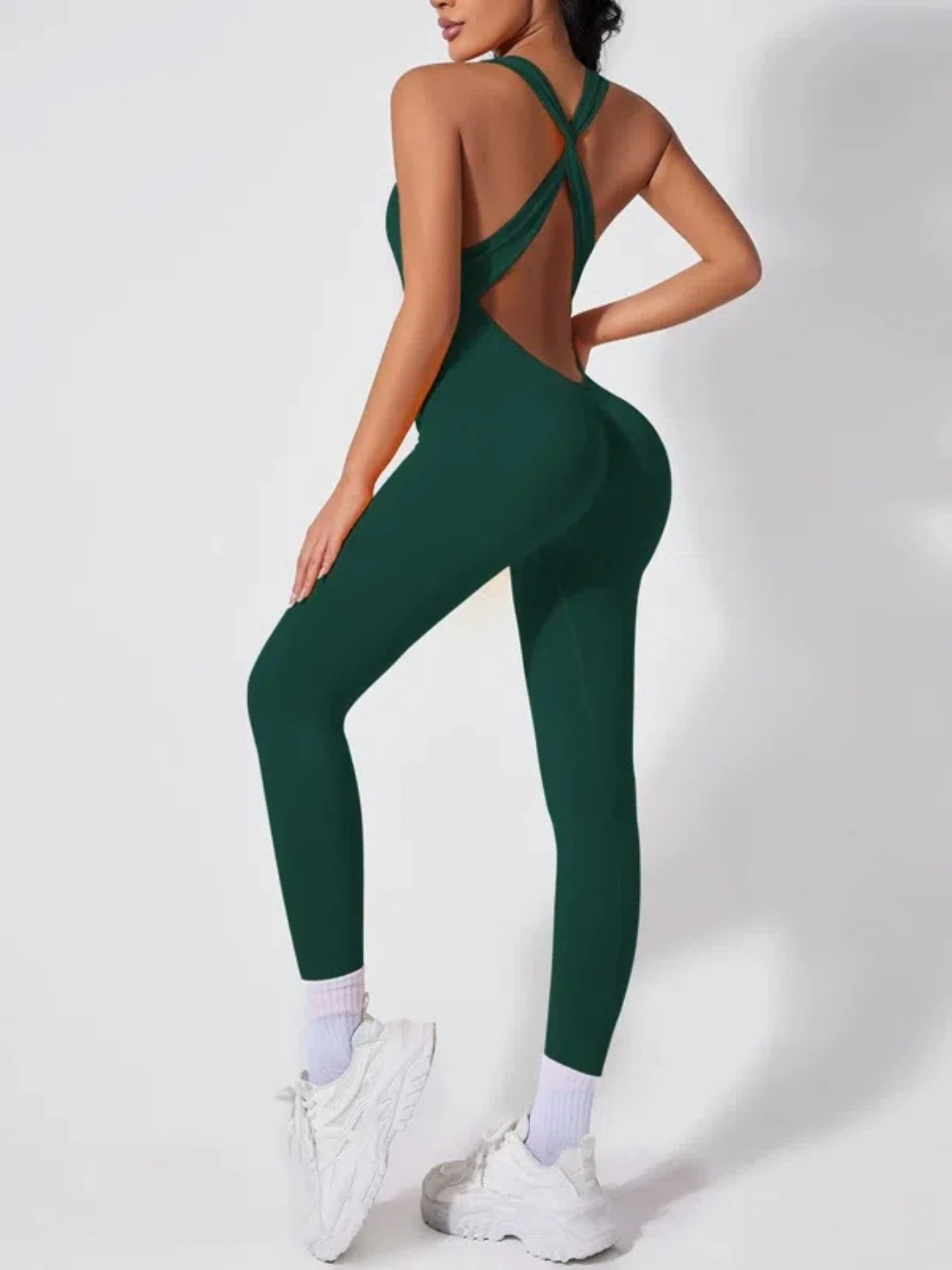 Back-crossing OpenBlack-back Jumpsuit Sportswear Bodysuits Women Yoga Sets Fitness One Piece Workout Playsuit Female