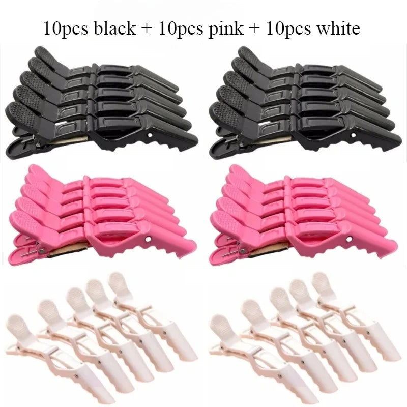 5-30pcs Alligator Hair Clip Plastic Nonslip Hairpin Black Pink Durable Hair Clamp Hairdressing Styling Accessories for Woman Man