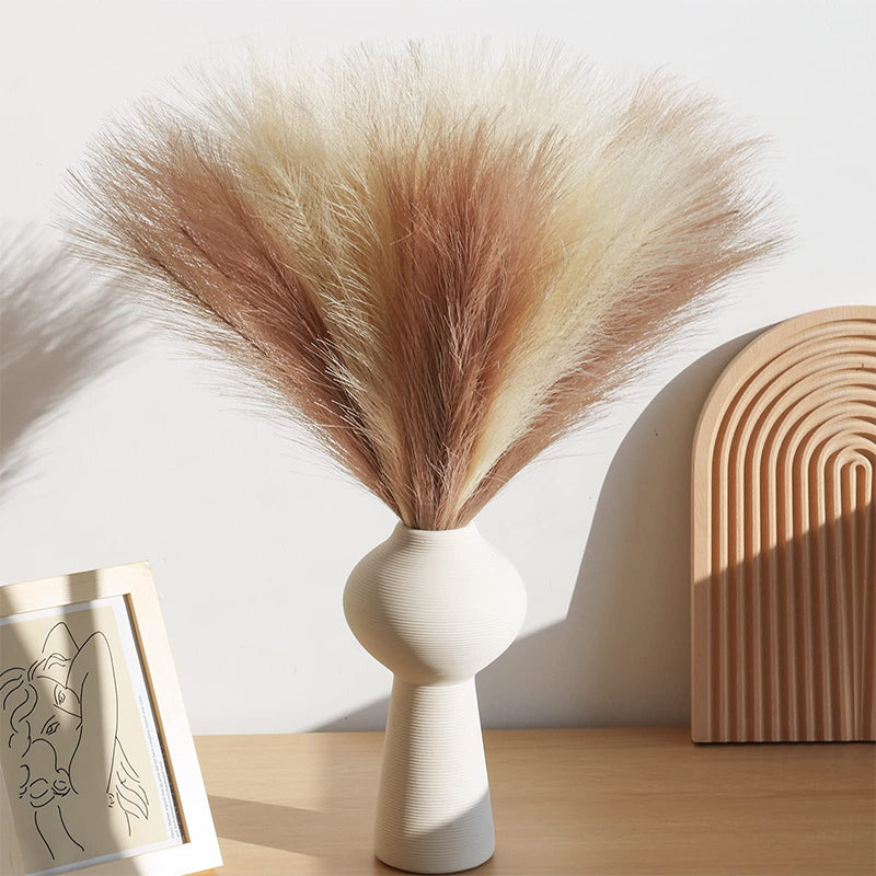 10/30 Pcs Artificial Pampas Grass Fluffy Reed Bouquet Boho Decor for Party Room Home Wedding Decoration Table Flower Arrangement