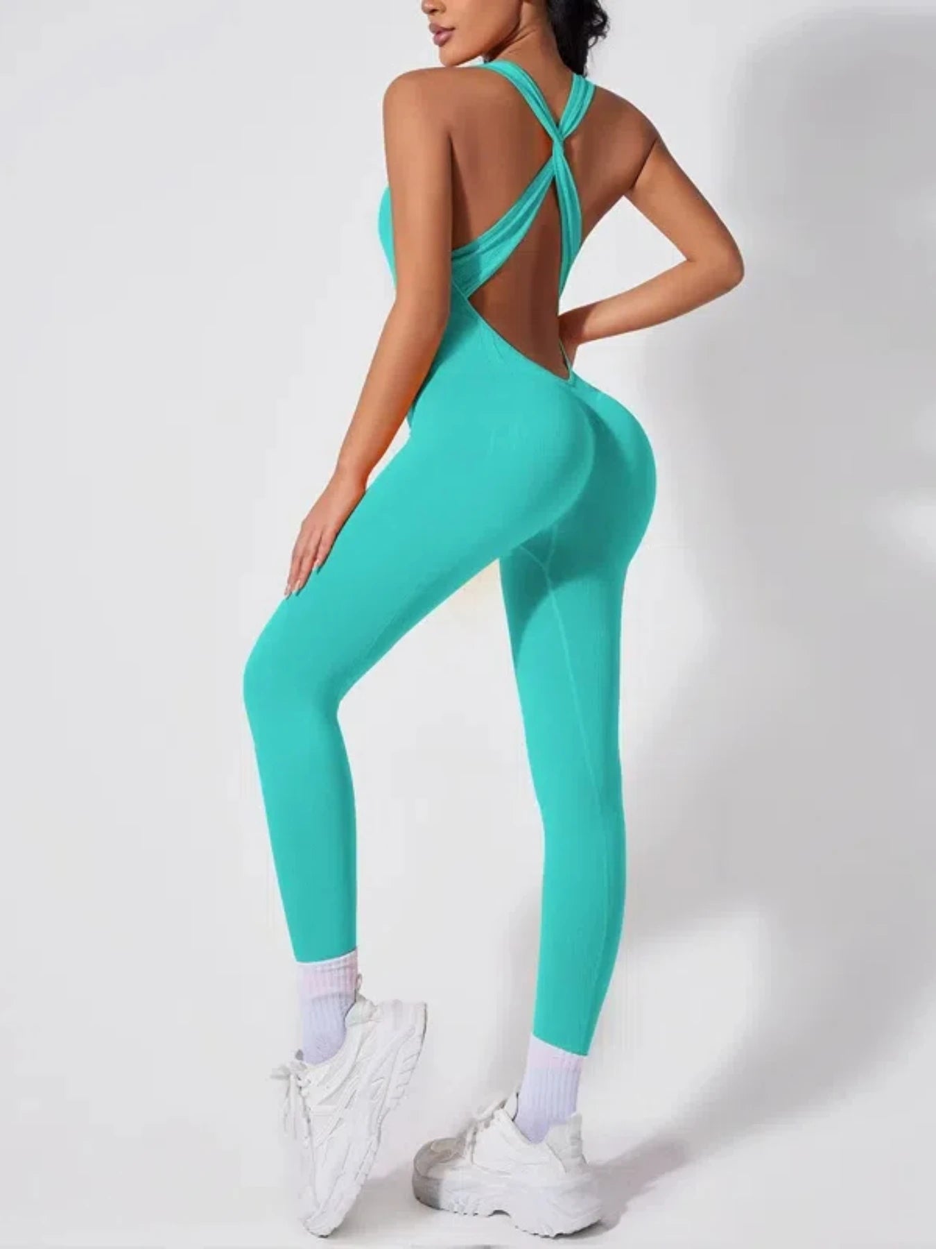 Back-crossing OpenBlack-back Jumpsuit Sportswear Bodysuits Women Yoga Sets Fitness One Piece Workout Playsuit Female