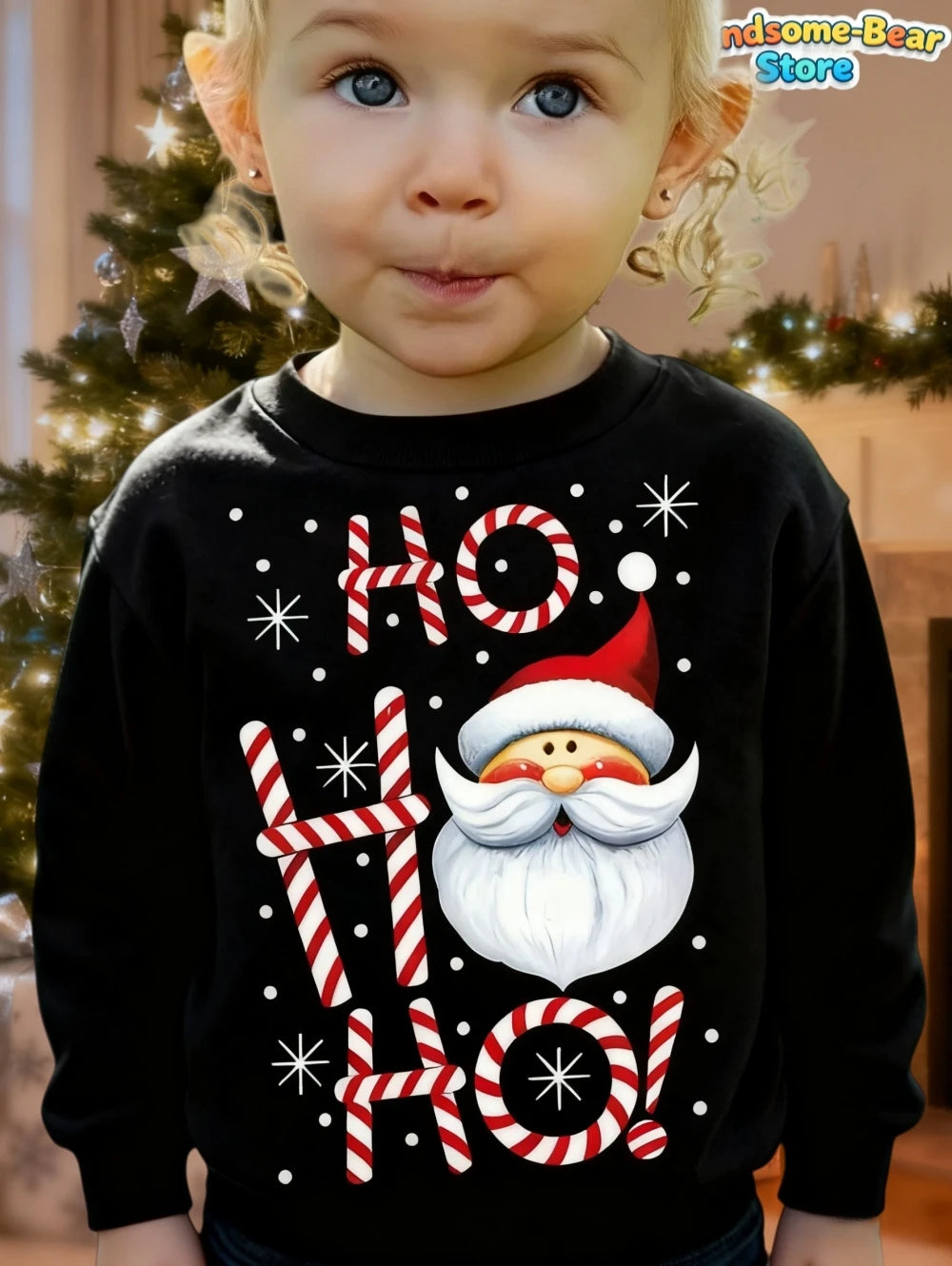 Children's Hoodies Santa Claus Christmas Print Girl Clothes Cute Cartoon Pullover Sweatshirt Casual Loose Children's Clothing