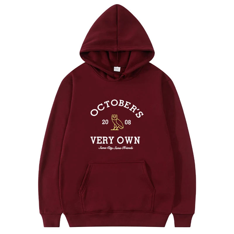 October's Hoodies Men Very Own Printed Long Sleeve Sweatshirts Women Casual Harajuku Sportwear Hoodied Pullovers Sudaderas