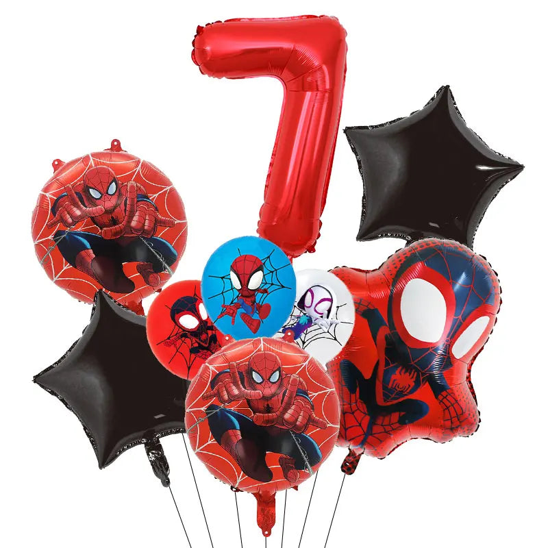 Spidey And His Amazing Friends Birthday Decoration Tableware Supplies Party Paper Cups Plates Tablecloth Banner Balloons For Kid