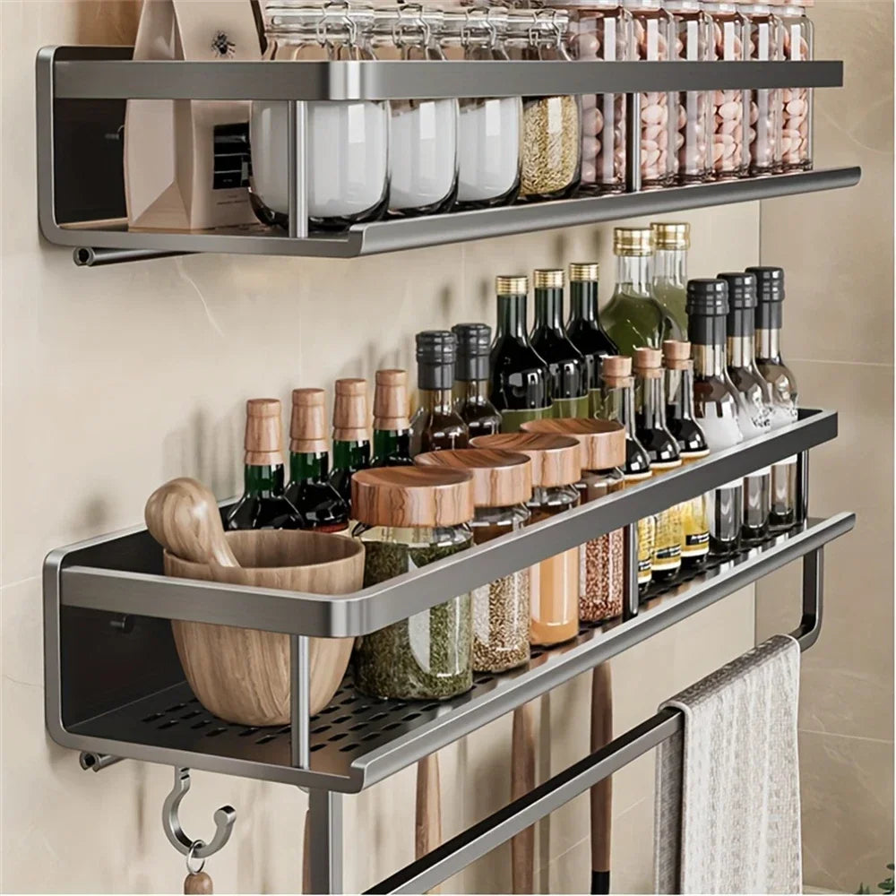 Kitchen Multifunctional Storage Rack Kitchen Table Items Organizer Shelf Cooking Items Wall Mounted Rack Kitchen Accessories