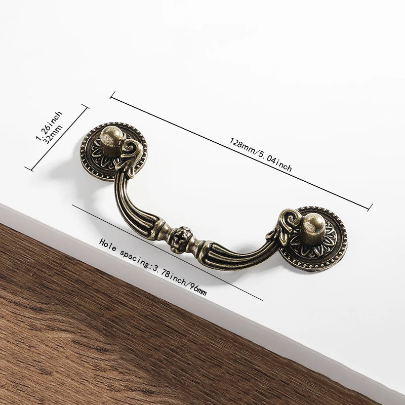 Red/Green Bronze AntiqueEuropean classical  old-fashioned furniture kitchen cabinet handle shoe cabinet drawer zinc alloy handle