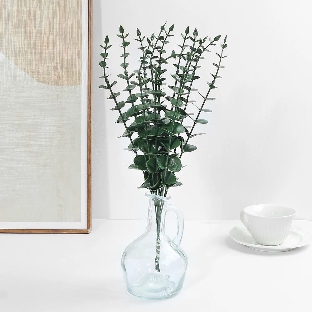 5/10pcs Eucalyptus Stems Artificial Eucalyptus Leaves for Home Room Flowers Bouquet Wedding Decoration Christmas Decortion