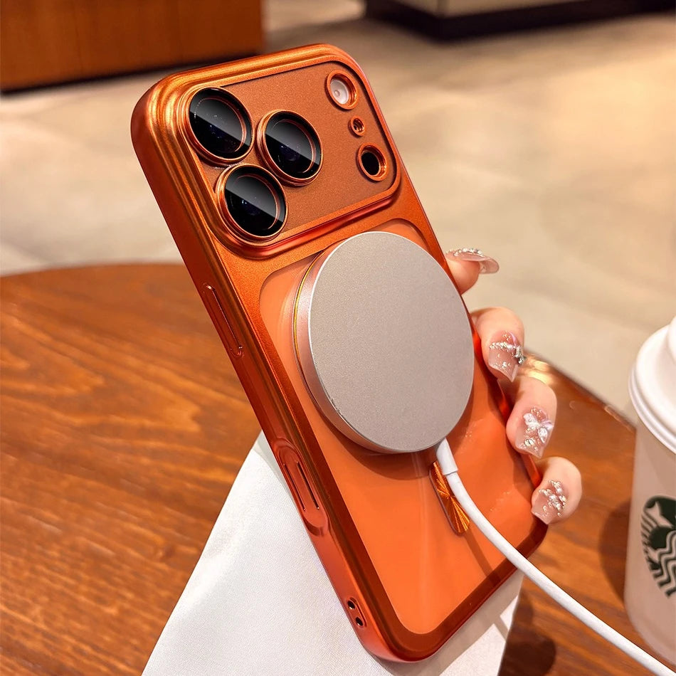 for iPhone17 Luxury Transparent Plating Magsafe Case for iPhone 17 Pro Max 17Pro Air Original Soft TPU Camera Protector Cover
