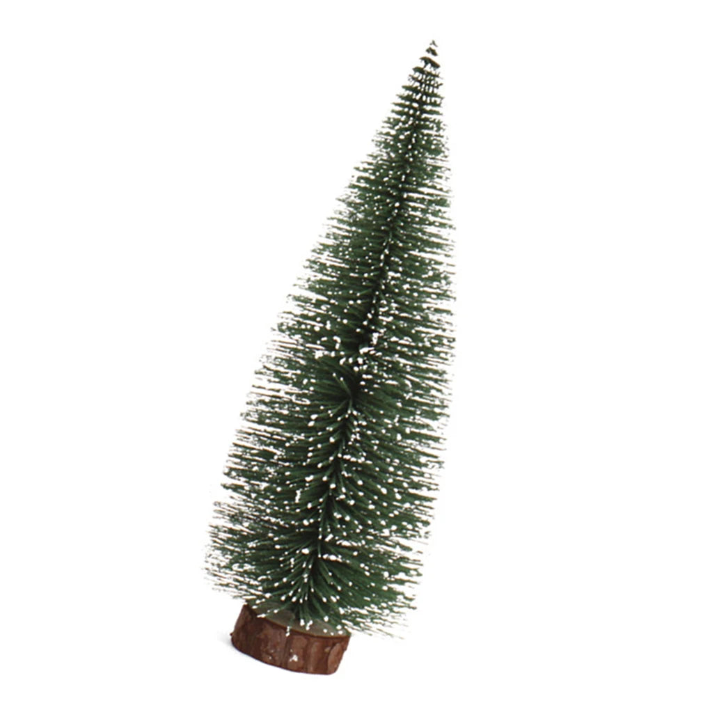 Mini Pine Christmas Tree Artificial Tabletop Decorations Festival Plastic Miniature Trees 2021 New Year Decorations for Xmas