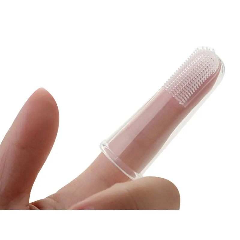 Super Soft Finger Pet Toothbrush Teddy Dog Brush Off Bad Breath Tartar Teeth Care Dogs Cat Cleaning Supplies Pet Tooth Brush