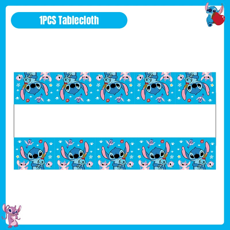 Disney Stitch Birthday Party Decoration Tableware Balloon Cup Plate Banner Backdrop Lilo And Stitch Theme Party Supplies Favors