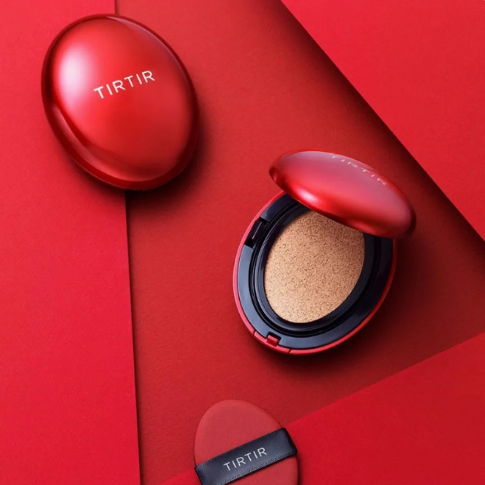 Red Foundation Waterproof Cushion Concealer Air Cushion Compact High Coverage Foundation Long Lasting Setting Spray Makeup