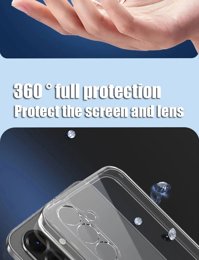 Clear Phone Case For Samsung Galaxy A16 A06 A26 A36 A56 A07 A17 Silicone Soft Cover For Samsung A05S A15 A25 A35 A55 A34 A54 A14