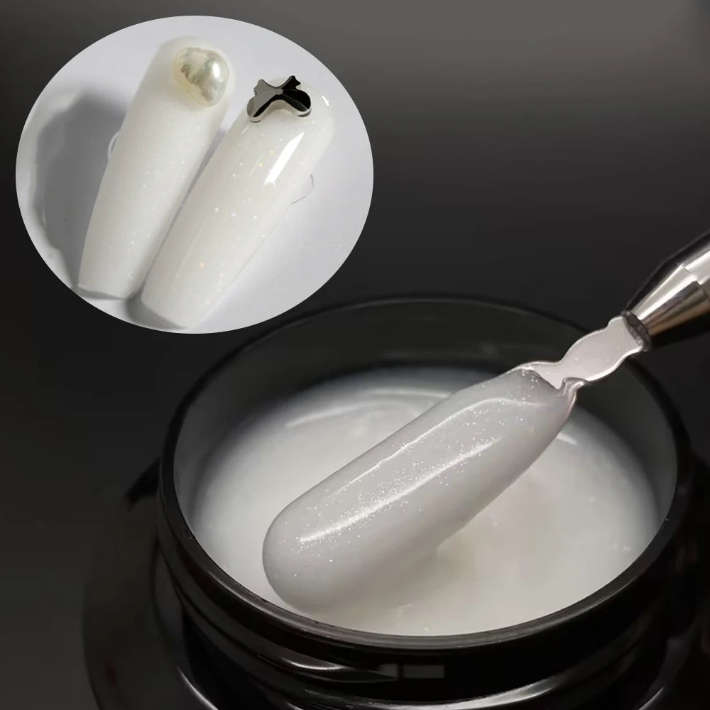 Jillnails 50g Self Leveling Medium Gel 50ml Milky Pink  White Gel Builder for Nails Extension Nail Building