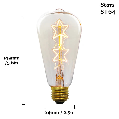 Edison Bulb E27 220V 40W ST64 A19 T45 G80 G95 G125 Incandescent Filament Bulb Lighting Retro Edison Light Bulb