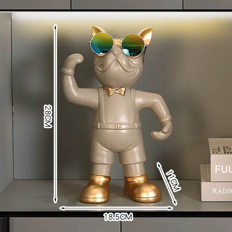 French Bulldog Wine Holder Resin Wine Racks Countertop Wine Stand Wine Bottle Holder Wine Bottle Rack Home Office Decor