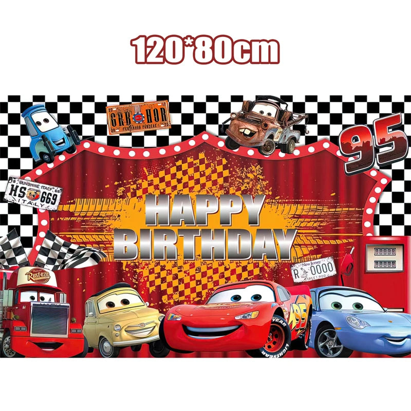 Disney Cars Birthday Decoration Cartoon Lightning Mcqueen Party Paper Plates Napkins Cups Balloon Event Supplies Baby Shower Kid