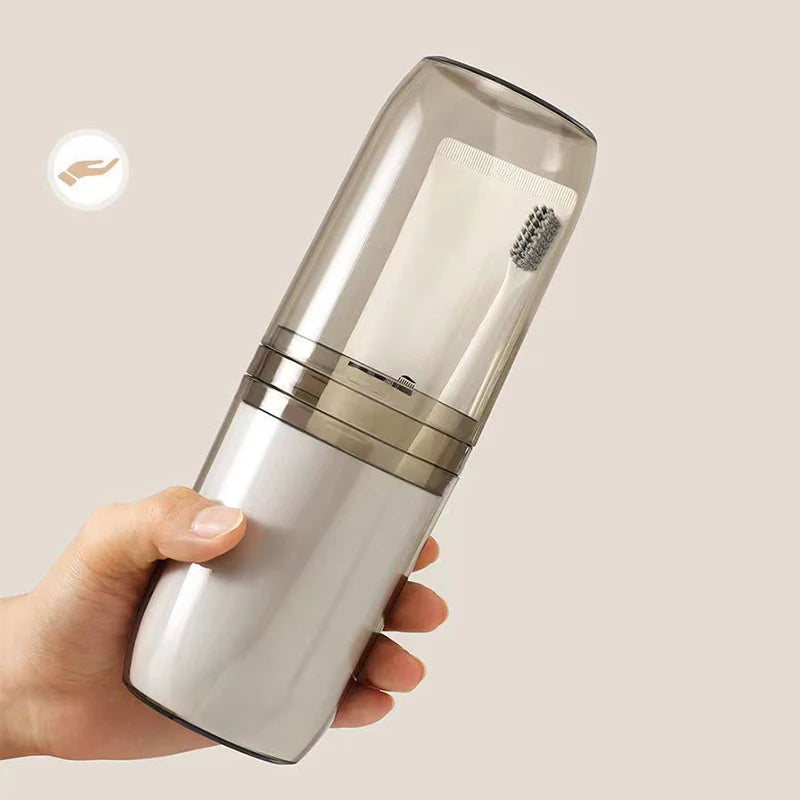 2/4 Cup Toothbrush Storage Box Portable Mouthwash Cup Toothpaste Storage Box Toiletry Travel Supplies Portable Toothbrush Cup
