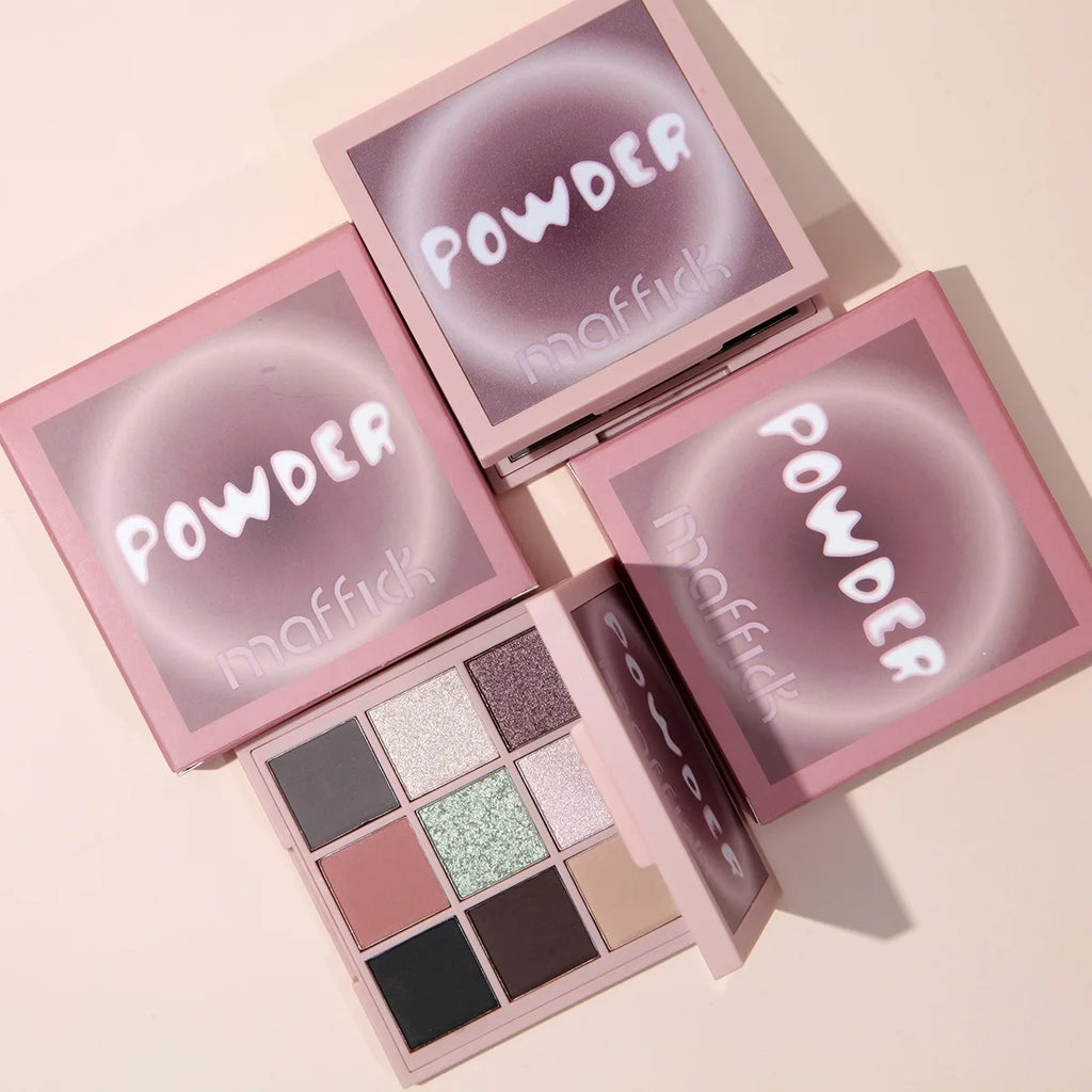 MUGE LEEN Nine-Color Eyeshadow Palette Matte Pearlescent Rose Smoke Peach Earth Tone Milk Tea Powder for Eye Makeup