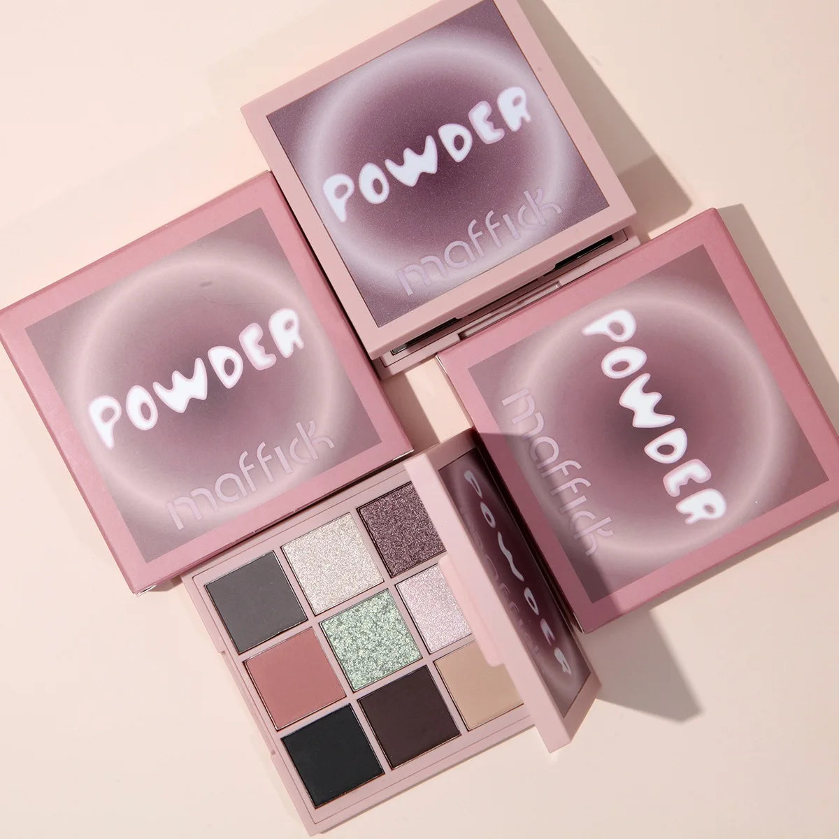 MUGE LEEN Nine-Color Eyeshadow Palette Matte Pearlescent Rose Smoke Peach Earth Tone Milk Tea Powder for Eye Makeup