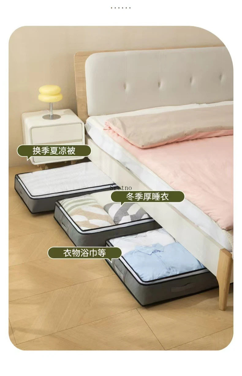 SRETNO Foldable Bed Sheet Storage Box Space Saving Multi-functional Quilt Cover Case Dustproof Underbed Storage Bags Household