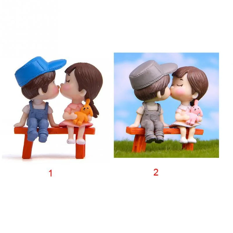1Pc Mini Stool Couples Dolls Fairy Garden Miniatures Decor DIY Micro Display