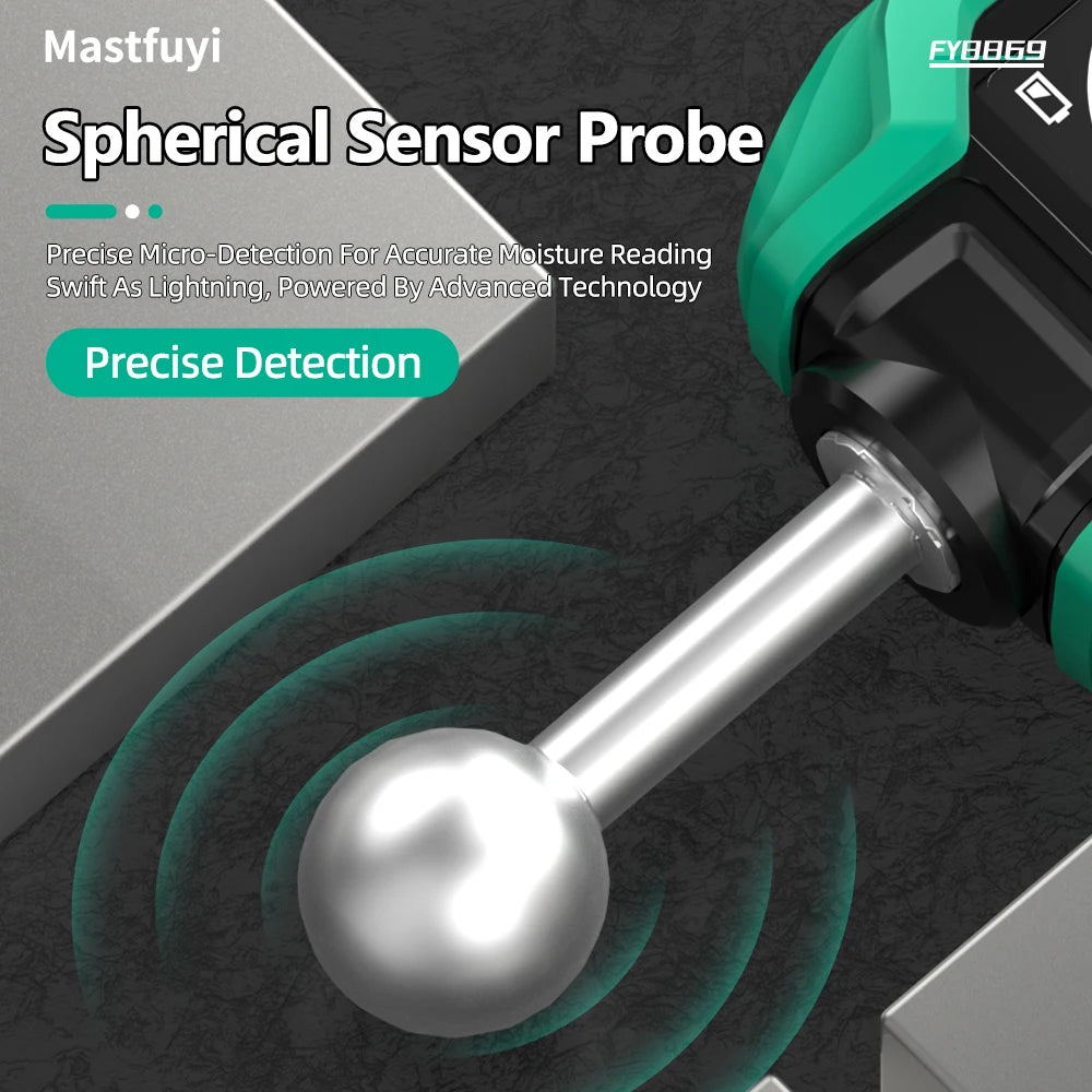 MASTFUYI Pinless Moisture Meter, Water Leak Finder, Non-Invasive Ball Sensor for Wood, Drywall, Flooring in Homes & RVs