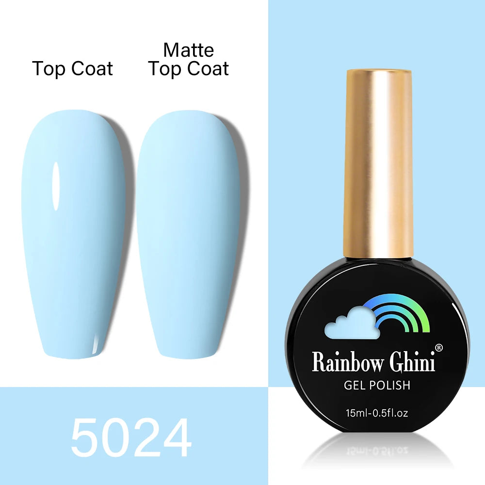 RG HEMA TPO FREE Neon Glitter Gel Nail Polish 15ml Nail Art Manicure Semi Permanent Gel Hybrid Varnishes Top Base Coat UV Nail