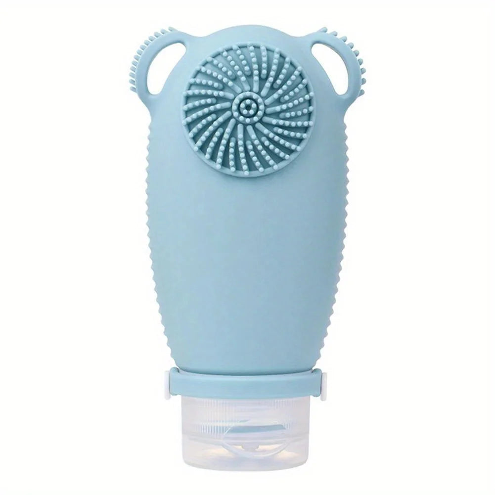 100ml Silicone Refillable Bottles Shower and Bath Brush Travel Portable Shampoo Cosmetic Lotion Refillable travel bottle