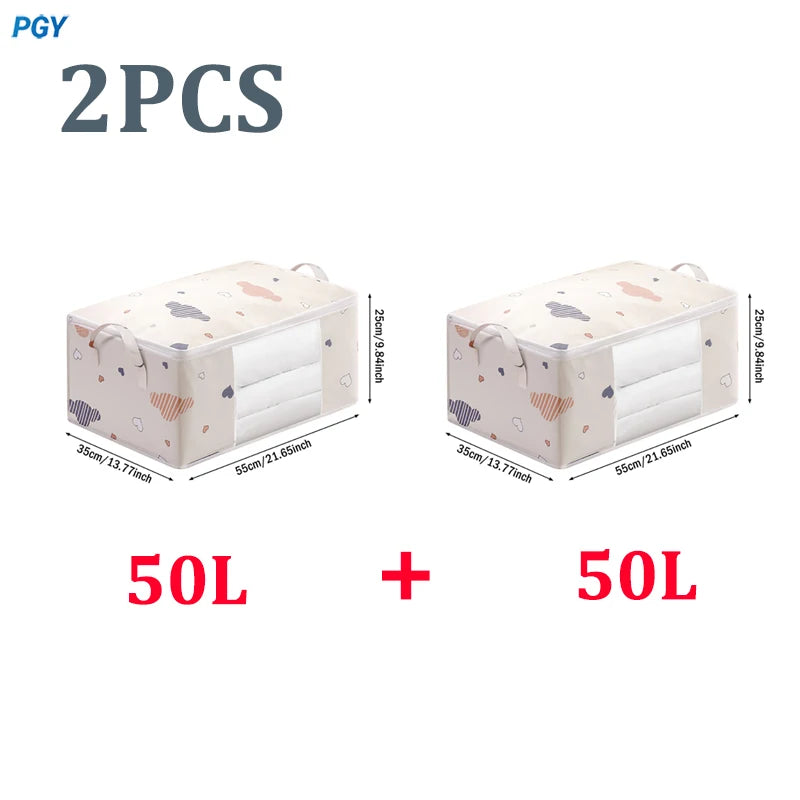 4/2/1PCS Big Capacity Quilt Clothes Duvet Blanket Storage Bag Organizer Sorting Bags Dustproof Closet Under-Bed Moisture Proof