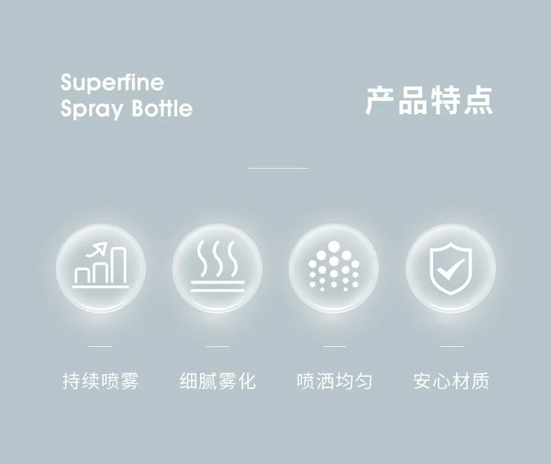 High Pressure Continuous Spray Bottle Hair Care Makeup Water Replenishing Spray Bottle Separate Bottle Press Mist Spray Bottle