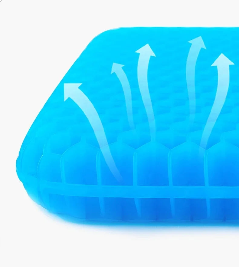 Car Use Square Cooling Breathable Polymer Gel Seat Cushion Anti-slip Hollow Out Design Summer Ice Mat for House Couch and Chairs