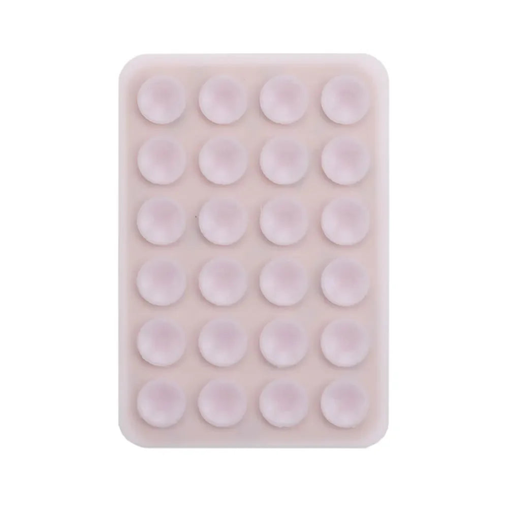 Multifunctional Silicone Suction Pad Phone Fixture Suction Cup Backed Adhesive Rubber Sucker Pad Fixed Pad 24Square Suction Cups