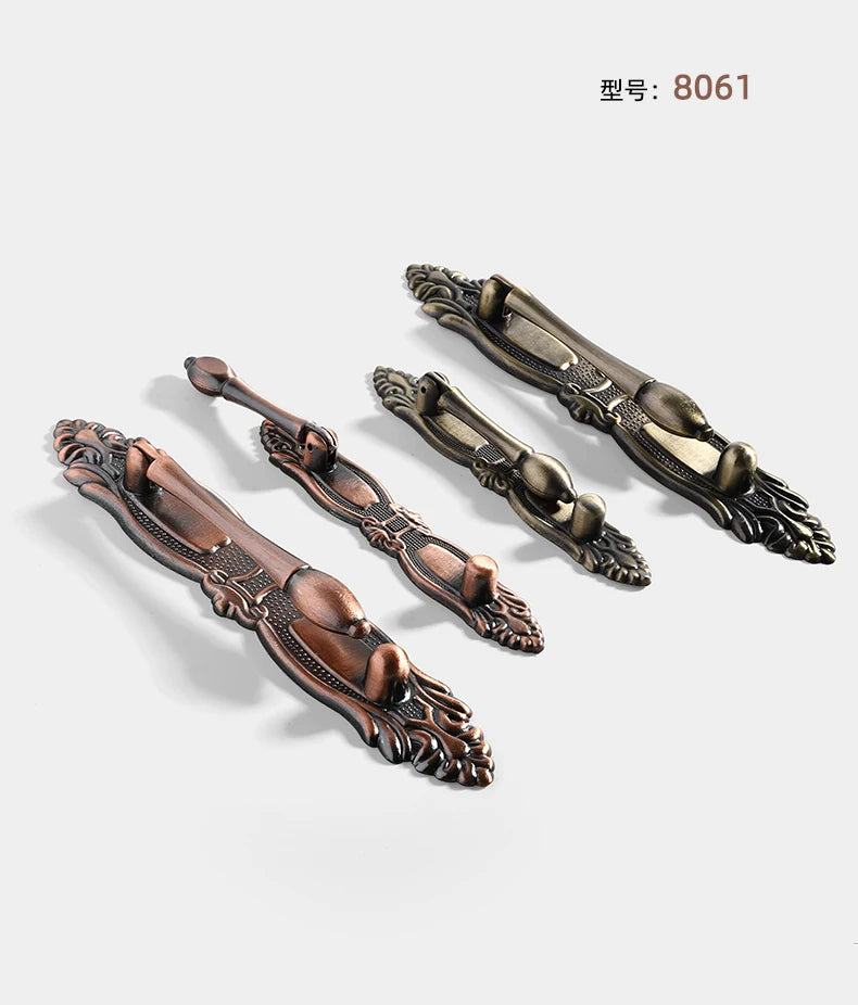 Red/Green Bronze AntiqueEuropean classical  old-fashioned furniture kitchen cabinet handle shoe cabinet drawer zinc alloy handle