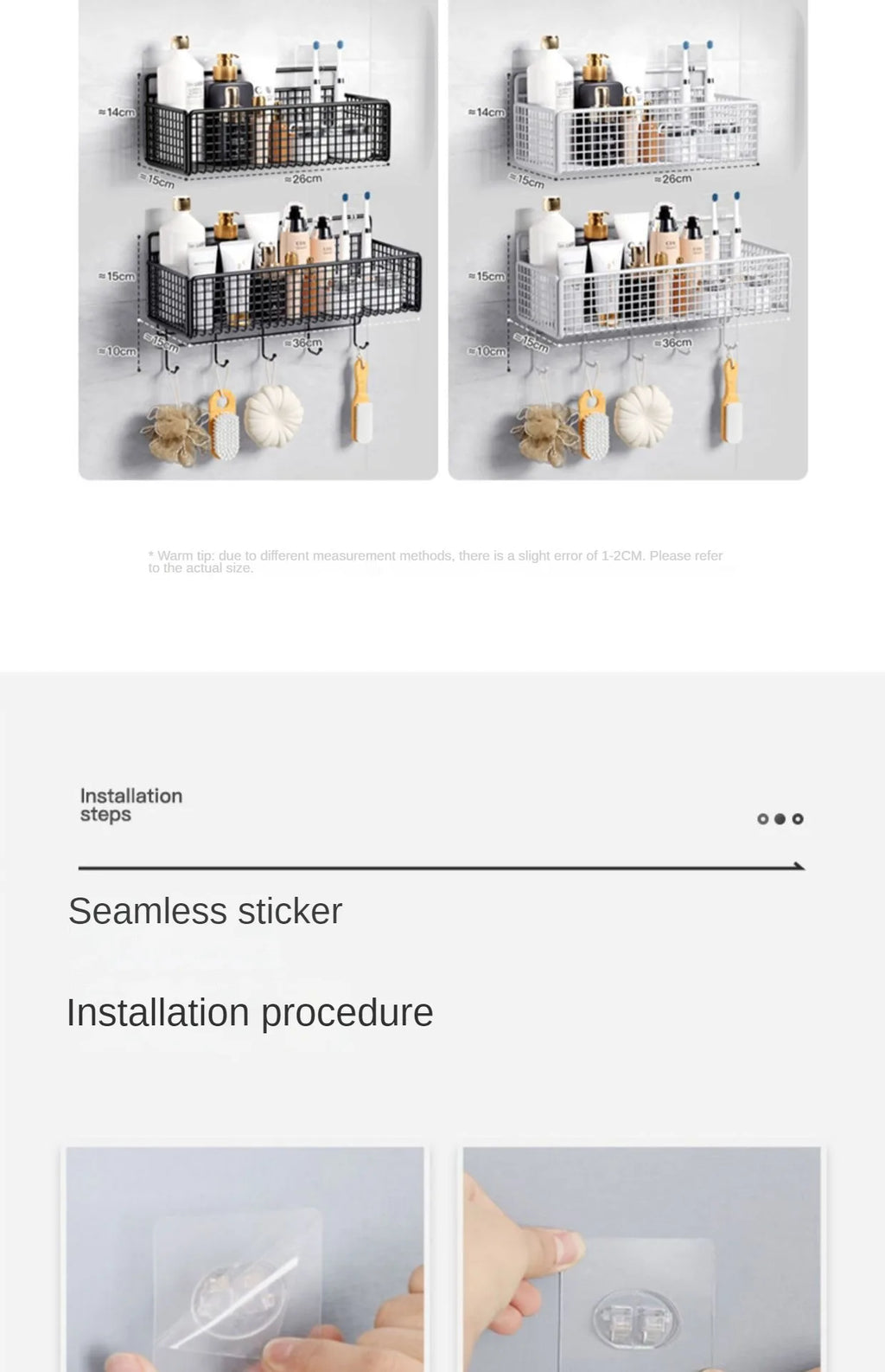 Kitchen Wall Mount Storage Rack Non Perforated Wall Mounted Storage Rack Wall Shelf Spice Rack Kitchen Rack Dish Rack Sink Rack