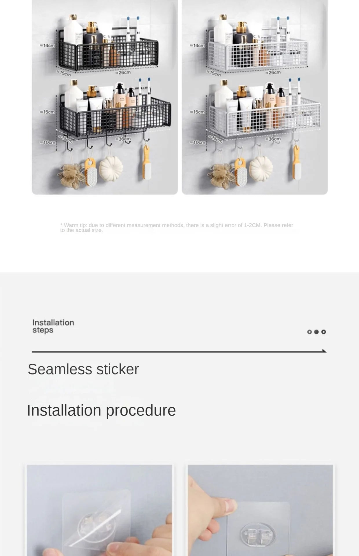 Kitchen Wall Mount Storage Rack Non Perforated Wall Mounted Storage Rack Wall Shelf Spice Rack Kitchen Rack Dish Rack Sink Rack