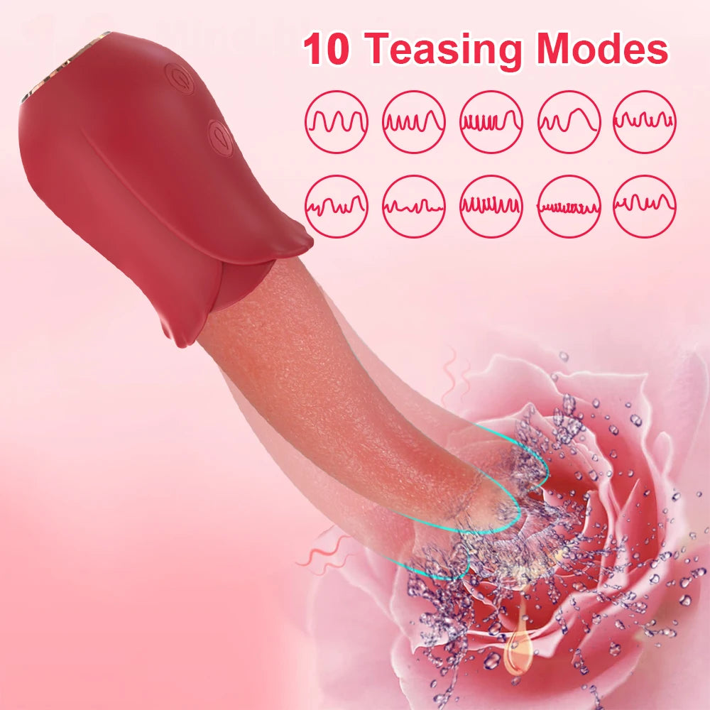 Powerful Tongue Licking Vibrator Adult Sex Toy For Women Female Masturbation G Spot Vibrators Nipple Vagina Clitoris Stimulator