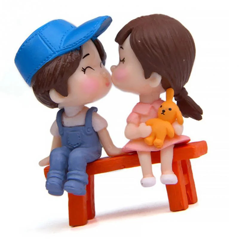 1Pc Mini Stool Couples Dolls Fairy Garden Miniatures Decor DIY Micro Display