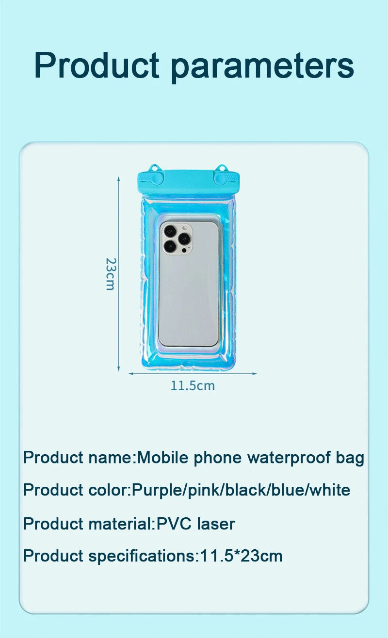 Swimming Bags Waterproof Phone Case  For iPhone 15 14 13 12 11 Pro Max X Xiaomi 13 Samsung S23 Universal Waterproof Bag