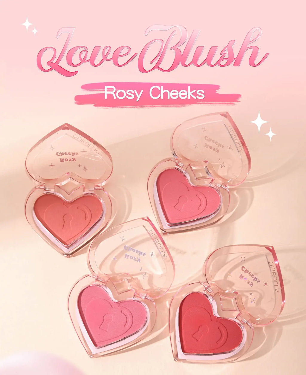 4 color Monochrome blush Matte Natural Cheek Color Brightening Face Waterproof Facial Contouring Makeup Blush Powder Soft Makeup