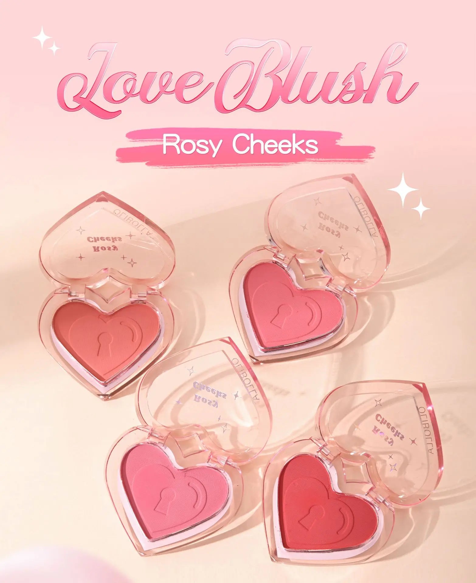 4 color Monochrome blush Matte Natural Cheek Color Brightening Face Waterproof Facial Contouring Makeup Blush Powder Soft Makeup