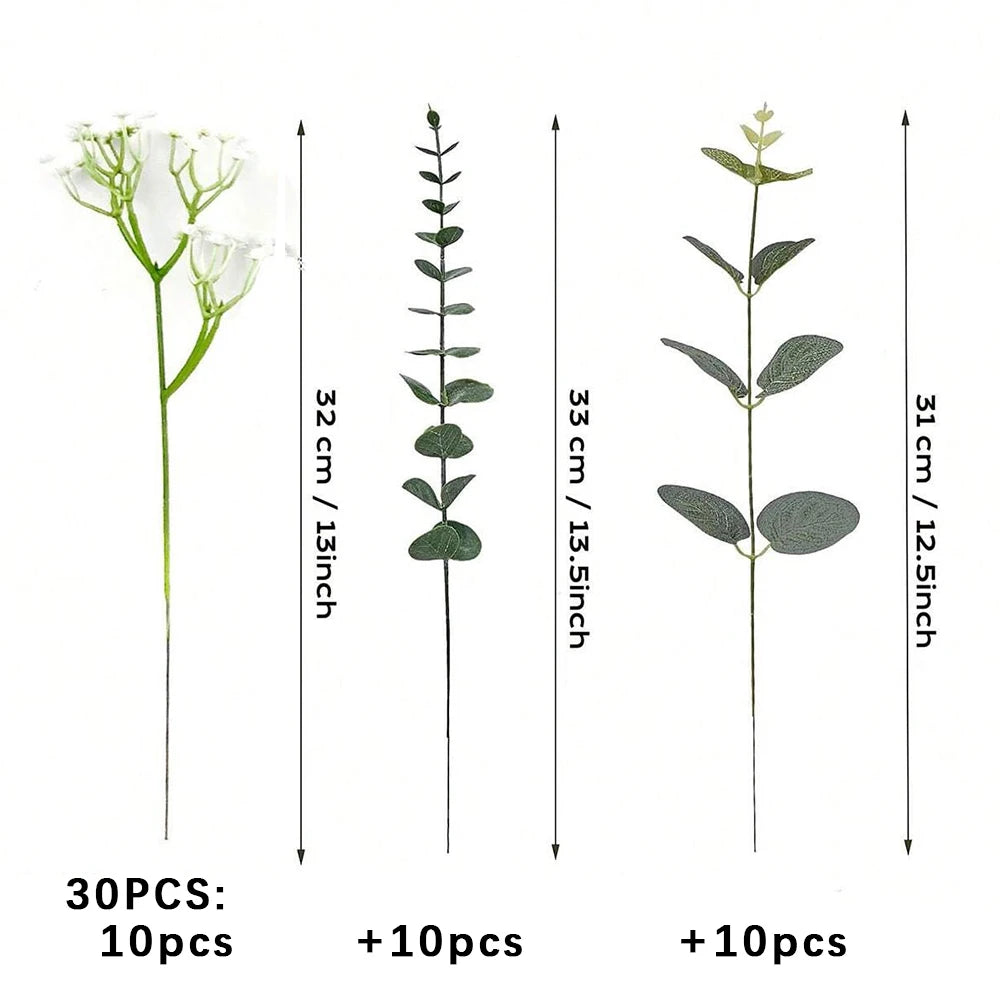 30PCS Artificial Flowers Babys Breath Bouquet Plastic Gypsophila Fake Flower for Wedding Centerpieces Party Home Room Decoration