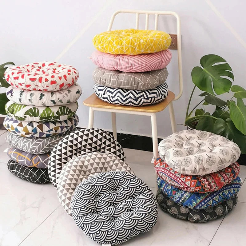 Coarse Cloth Round Style Cotton And Linen Style Seat Cushion Home Circular Cushion Japanese Style Futon Cushion Decoration
