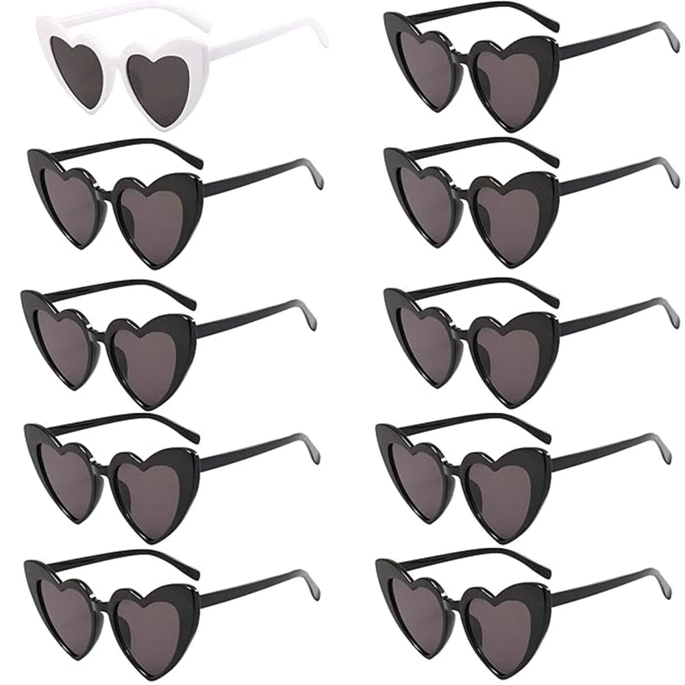 Bachelorette Party Sunglasses Wedding Bridal Shower Decor Hen  Supplies Bride To Be Bridesmaid Gift Heart Shaped Glasses