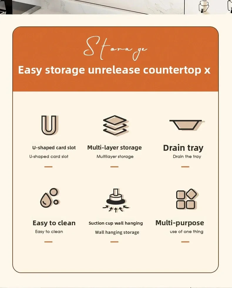 Double Layer Pot Lid Holder Kitchen Storage Rack Wall Mounted Cutting Board Stand Multi Functional Plastic Home Organization