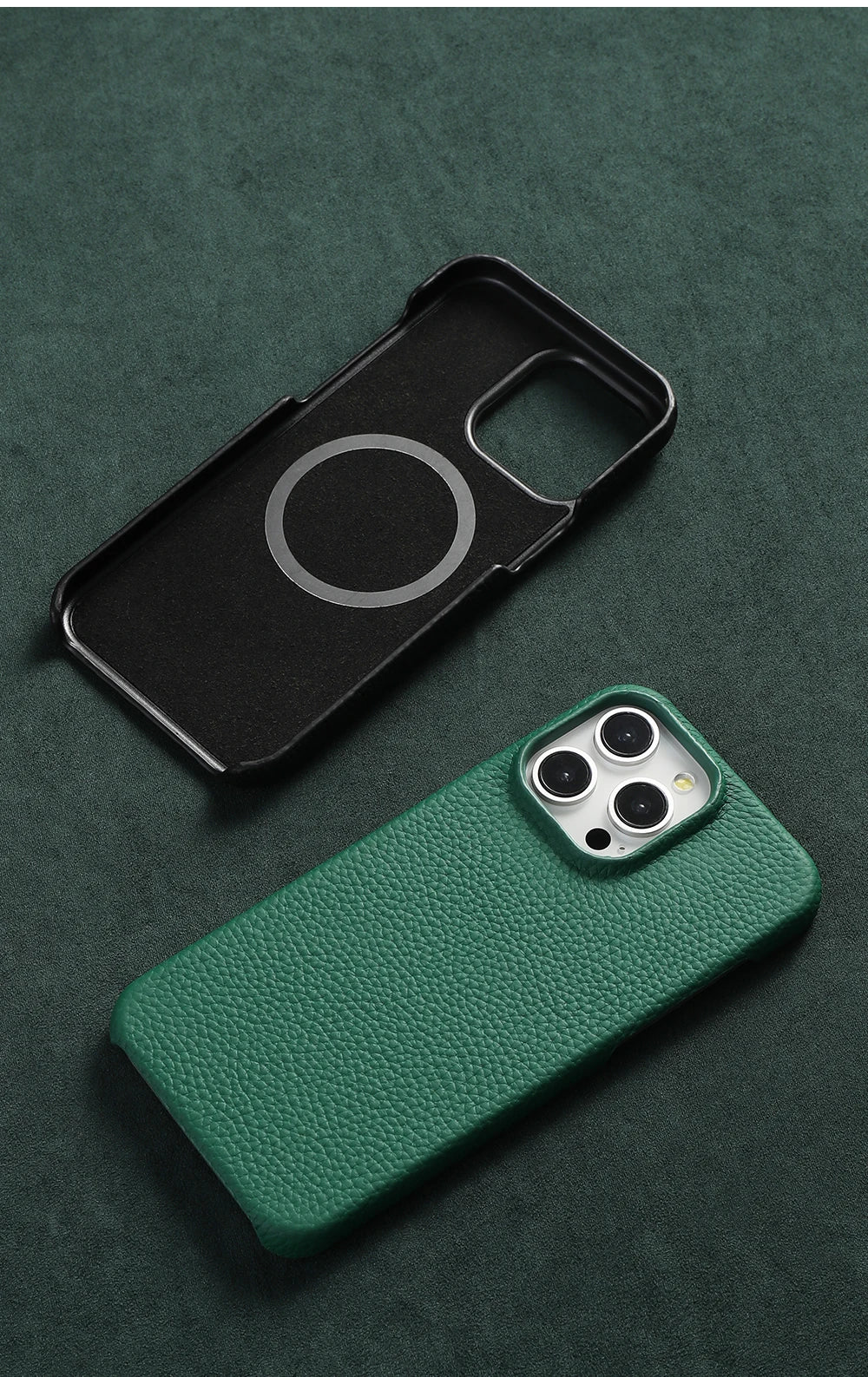 LANGSIDI Natural Cowhide Leather Magsafe Case for iPhone 16/15/Pro Max/Pro/Promax/15Pro/16Pro Luxury Magnetic Phone Back Cover