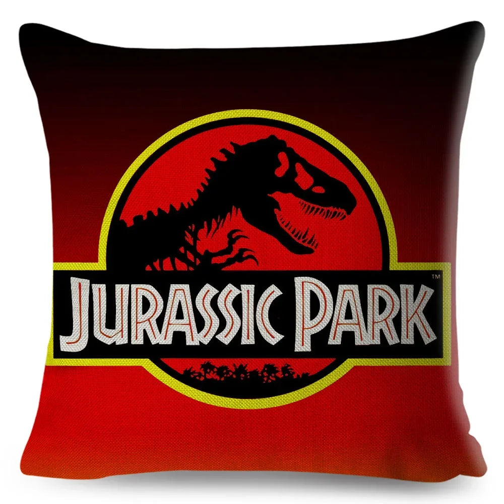 50 style Jurassic Park Logo Cushion Cover for Sofa Home Children Room Decor Dinosaur Print Pillowcase Polyester Pillow Case