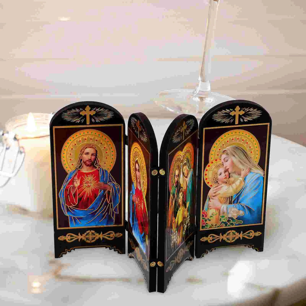 Bible Blessed Virgin Mary Statue Our Figurine Catholic Table Christmas Christmas Home Decor Jesus