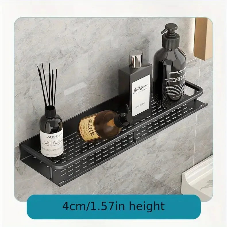 Aluminum Shelf Bathroom Storage Rack Wall Mounted Cosmetic Storage Rack Suitable For Bathroom Item Storage